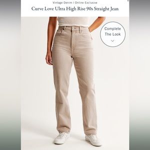 Abercrombie Curve Love Ultra High Rise 90s Straight Jean